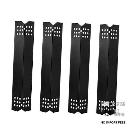 1.56″ L Grill Heat Plates Pack, Porcelain Gas Grill Burner Cover Replacement 4