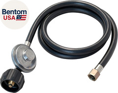 Propane Regulator with 5 Ft Hose, Universal Grill Replacement Regulator for Most