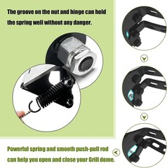 Heavy-Duty Replacement Hinge Set for Large Green Egg – Includes Springs & Screws