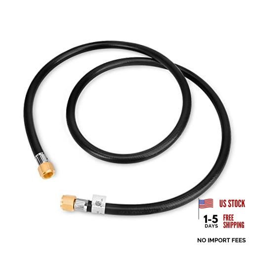 5 Feet Propane Hose Assembly with Both 3/8″ Female Flare for Gas Grill, RV,
