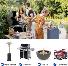 Manguera gas natural 6 pies 1/2 pulg conexion rapida kit conversion parrilla
