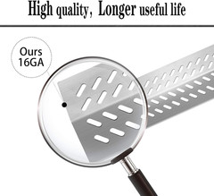 16GA Stainless Steel Grill Heat Plates Shield Burner Covers Flame Tamer BBQ Gas
