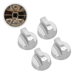Sleek and Functional Upgrade to These 4pcs Electroplated Gas Grill Knobs
