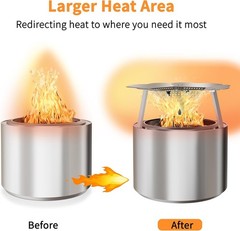 Heat Deflector for Solo Stove Bonfire, 19.5″ Solo Stove Bonfire Accessories, 304