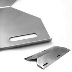 Hongso 17 3/4″ Stainless Steel Plates, Grill Heat Shield for 4-Pack, Silver