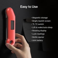 ProfessionaI Meat Thermometer Digital, 3X Faster 0.5 Sec Instant Read, NIST C…