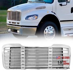 Chrome Grille with Bug Screen for 2003-2015 Freightliner M2 100 106 112, Front