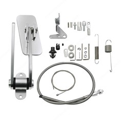 Universal Polished Aluminum Accelerator Pedal With Cable Kit NEW