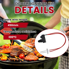 Double Ignition Kit Electronic Igniter, Spark Generator Grill Igniter with Doubl