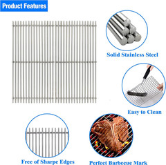 SUZLON 17.5″ Stainless Steel 7639 Cooking Grates for Weber Spirit 300 Series, Sp