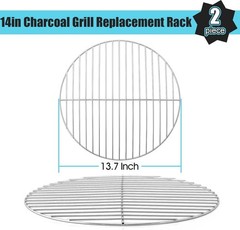 Grill Grate Cooking Grid Replacement for 14″ Charcoal Grills 2pcs Round Rack