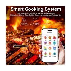 Wireless Meat Thermometer Digital with 800ft Remote Range, Bluetooth 5.3 Wire…