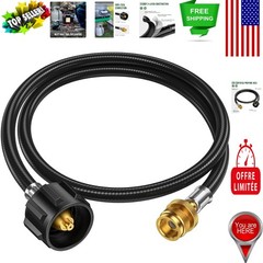 Leakage-Proof 4ft Propane Adapter – 20lb to 1lb Connection for Heaters/Grills