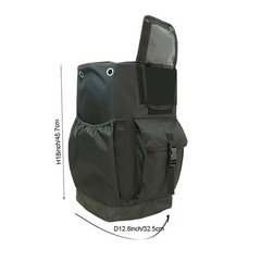 20 Pound Cylinder Protective Cover Black Polyester Outdoor Dust Cover for Grill