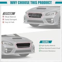 Front Bumper Grille Fits for 15-17 Subaru WRX | Upper Bumper Grille Grill