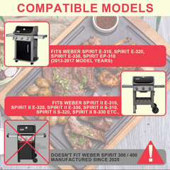 67027 Top Grill Warming Rack for Weber GS4 Spirit I & II 300 Series E310, E320,