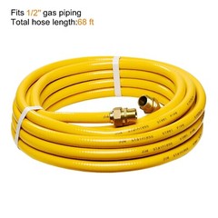 70ft 1/2” Natural Gas Line Gas Tubing Pipe Kit for Construction Heaters NG A…