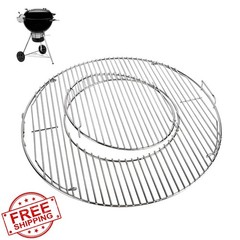 KEESHA 21.5″ Hinged Grill Grate for Weber 22.5″ Charcoal Grills Stainless Steel