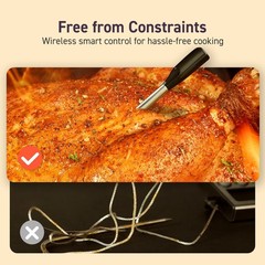 COSORI Wireless Meat Thermometer Digital, Bluetooth Food Stainless Steel
