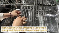 17″ Stainless Steel Grill Grates Replacement – 2 Pack for 4 & 5 Burner Gas Grill