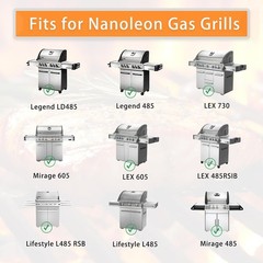 Stainless Steel Grill Replacement Parts for Napoleon Models – Pack of 8