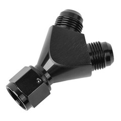 8AN Female to 8AN Male Flare Fitting, Y Block Union Splitter Swivel 3×8AN