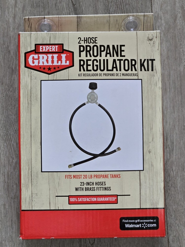 EXPERT GRILL 2-HOSE PROPANE REGULATOR KIT ( NEW )