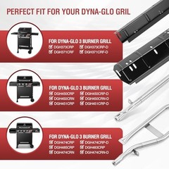 Grill Replacement Parts for Dyna-Glo GH474CRP DGH483CRP, Heat 91531-4+Burner