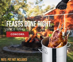 CONCORD 6 Piece Stainless Steel Turkey Fryer Kit. Frying Accessories Includes…