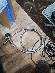6FT Propane Hose Adapter 1lb to 20lb with Gauge, Propane Tank Adapter Hose 20 lb