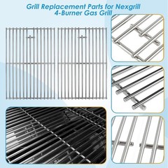 Durable Cooking Grates & Burners for Nexgrill 4-Burner Models – Easy Install