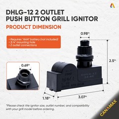 Canamax DHLG-12 2 Outlet Push Button Grill 2 Outlet, As pictured
