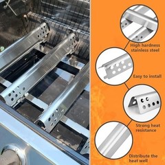 Gas Grill Burner Replacement Kit 6 Burners Stainless Steel Heat Plates Igniters
