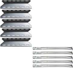 5 Stainless Steel Burner + Porcelain Steel Heat Plate for Charmglow 720-0234,Nex