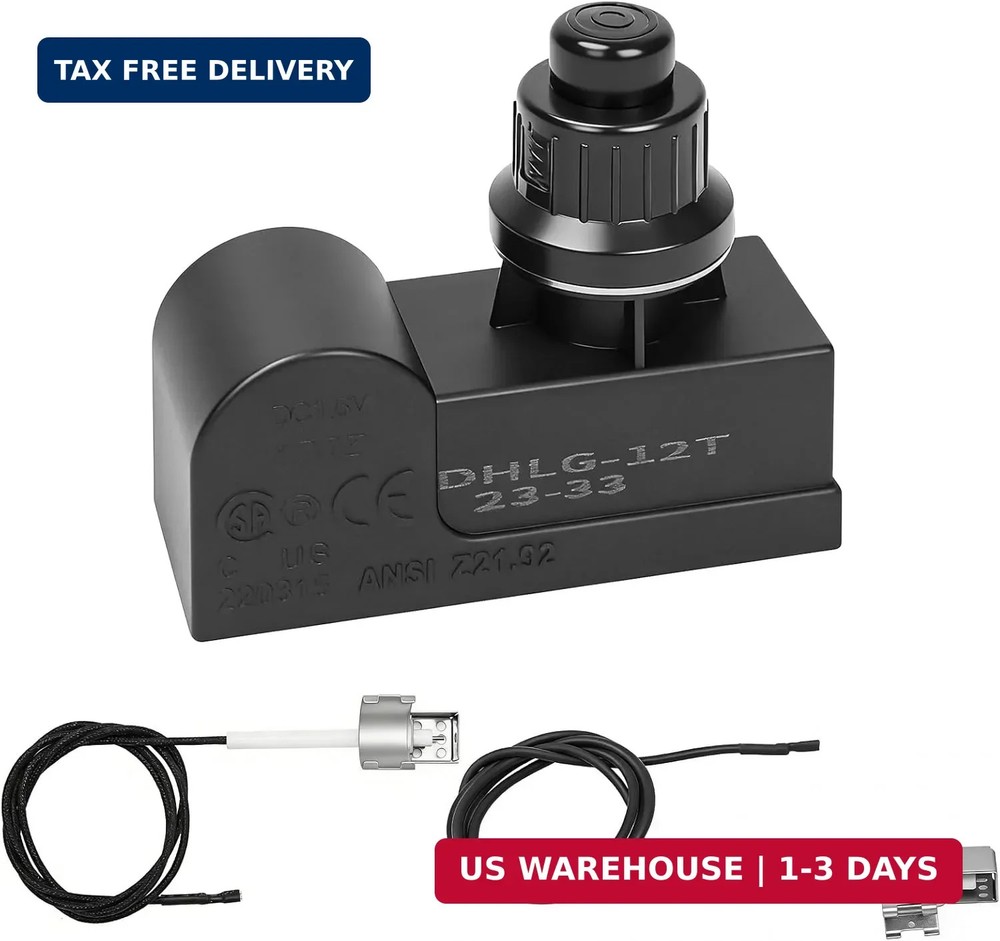 Grill Igniter Kit Replacement Parts – for Charbroil, Expert Grill, Dyna Glo, Ken