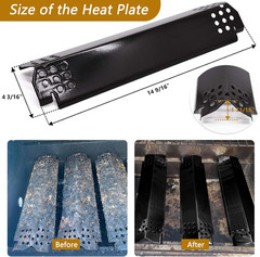 Flame Tamers Replacement for Nexgrill 720-0830H Grill Heat Plate Porcelain Steel