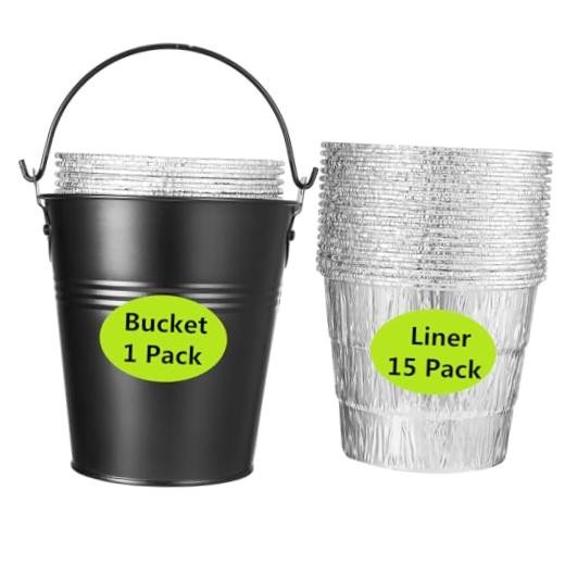 15 Pack BAC407 Grease Bucket Liner with HDW152 Grease 15 Pack with Bucket