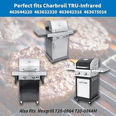 17×8.75 Cast Iron Cooking Grate Replacement for 2-Burner Grills, Fits CharBroil