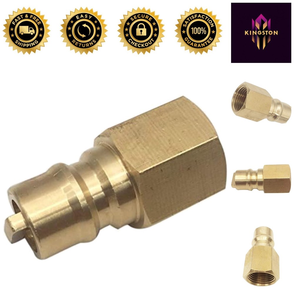 Reliably Secure Propane Quick Connect Fitting Adapter, 3/8″ NPT Female Plug