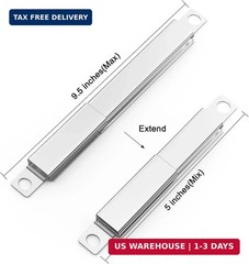 4Pack 304 Stainless Steel Adjustable Carryover Tubes – 5″-9.5″ Universal Crossov