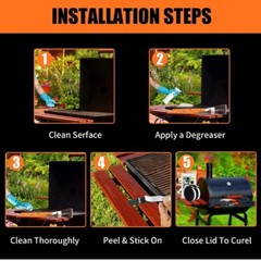 BBQ High Temp Gasket Replacement with Adhesive Fits for BBQ Smokers & Grills