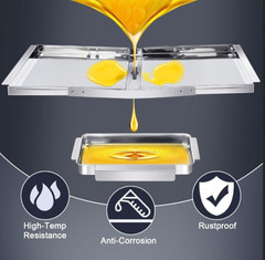 Hiorucet Grease Tray with Catch Pan for Nexgrill, Dyna Glo, Kenmore, BHG,
