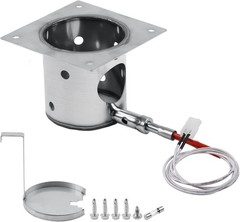 304 Stainless Steel Fire Burn Pot with Hot Rod Ignitor Kit for Pellet Grills