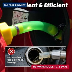 4 PCS 10.8” Gas Can Spout Replacement with 2 PCS Hose Bender and 6 PCS Yellow G