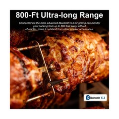 Wireless Meat Thermometer Digital with 800ft Remote Range, Bluetooth 5.3 Wire…