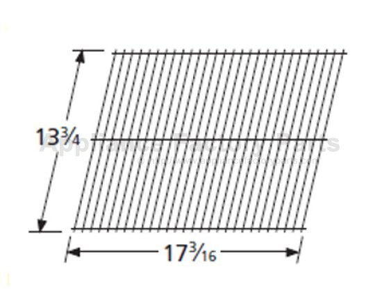 Music City Metals 40711 grid, ch stl wire, 13.75 x 17.1875; Unif