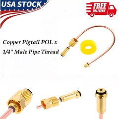 Propane Regulator Copper Pigtail POL x 1/4″NPT Male Pipe Thread 1/4″ Tubing