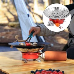 Outdoor Camping Stove Portable Stainless Steel Wind Resistant Compact Cooker