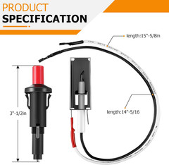 Grill Igniter Replacement Kit for Weber Genesis Silver Gold a B C Spirit E-210