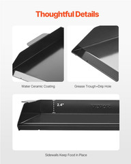 20×16 Inch Carbon Steel Griddle – Portable BBQ Grill & Teppanyaki Plate
